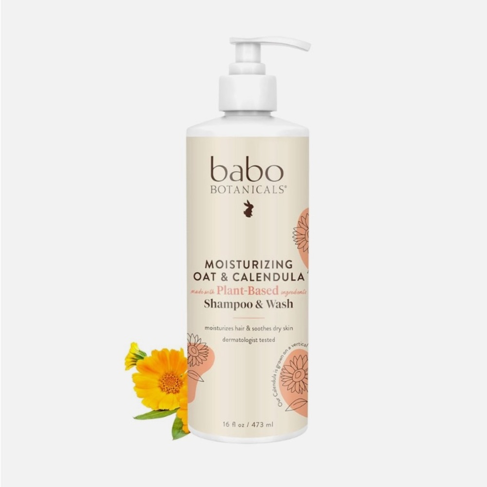 Plant Based Moisturizing Oat & Calendula Shampoo & Wash by babo Botanicals
